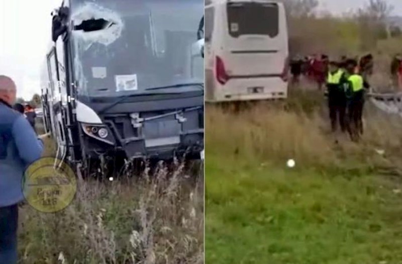 Rusiyada Ukraynadakı müharibəyə yollanan çağırışçıların avtobusu qəzaya düşdü - VİDEO