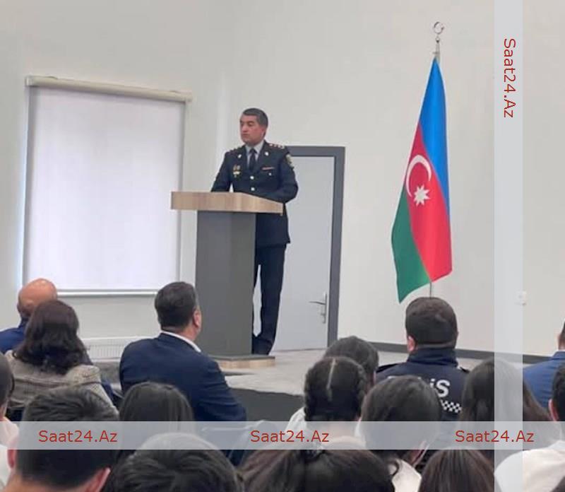 Laçın Rayon Polis Şöbəsinin təşkilatçılığı ilə  maarifləndirmə tədbiri keçirilib-Foto