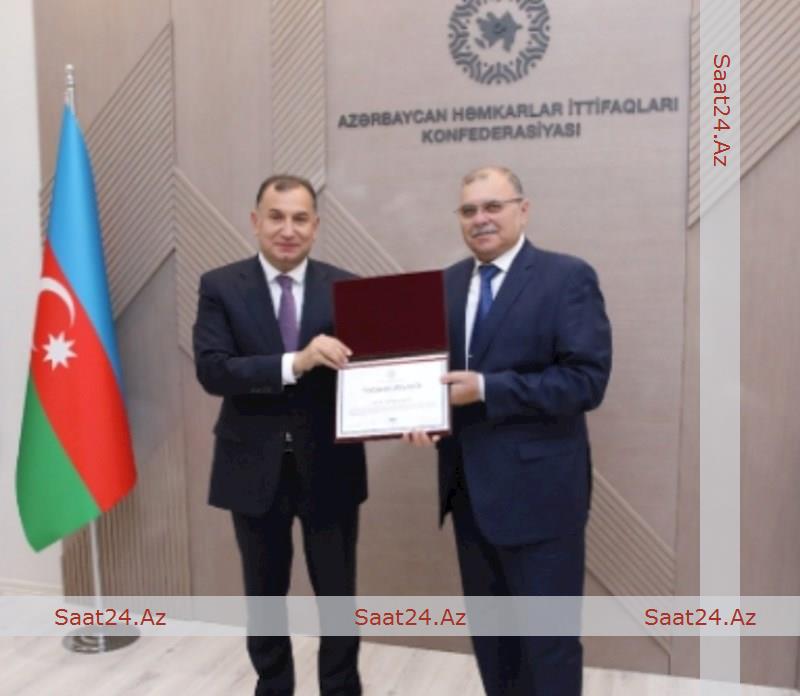 Azərbaycan Həmkarlar ittifaqları sistemində səmərəli fəaliyyətinə görə Cahangir Əliyev təltif olunub