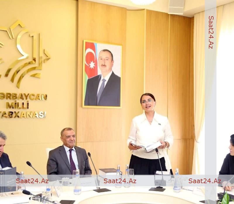 Jalə Əliyeva"Məhəmməd Füzulinin həyatı və yaradıcılığı" kitabının təqdimat mərasimində iştirak edib -Foto 