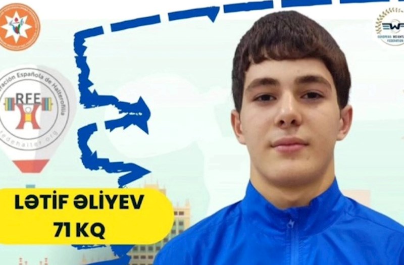 Azərbaycanın gənc ağırlıqqaldıranı Avropa birinciliyində 1 qızıl və 1 gümüş medal qazandı