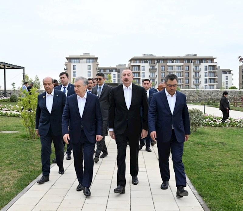 İlham Əliyev ECO-nun zirvə görüşünün iştirakçılarının Ağdama səfərindən paylaşım edib